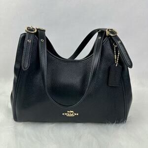 Coach Erin Shoulder Bag In Leather/Gold/Black CAQ86